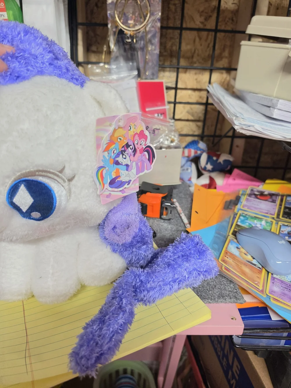 AT-1 My Little Pony Purple and White Plush Unicorn Pet Toy